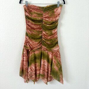 Taunt Sz M Y2K Mesh Fairy Grunge Dress Pink Green Ombre 90s 2000s Whimisgoth